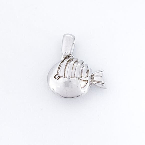 Vintage Thailand Sterling Silver 925 Puffy Fish Pendant - Picture 2 of 7